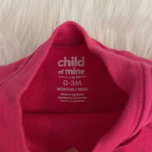 Child of Mine  Pink Little Sister Rainbow Sweatshirt & Pants Size 0-3 Months - Picture 3 of 8